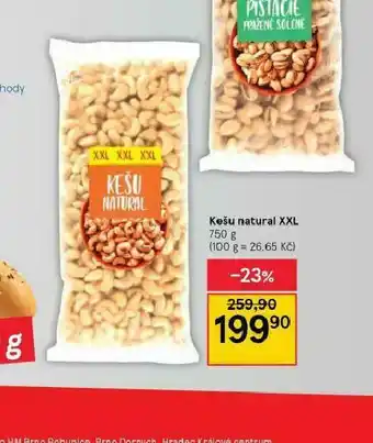 Tesco Kešu natural xxl nabídka