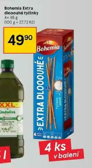 Tesco Bohemia eytra dlooohé tyčinky nabídka