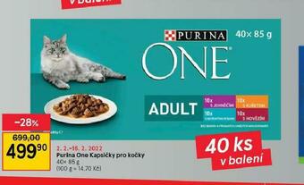 Tesco Purina one kapsičky pro kočky nabídka
