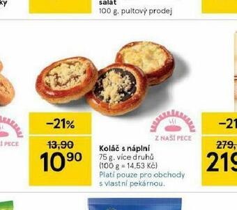 Tesco Koláč s náplní nabídka