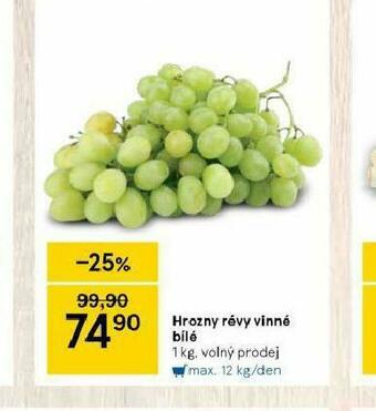 Tesco Hrozny révy vinné bílé nabídka