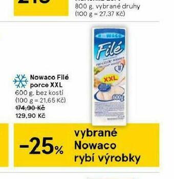Tesco Nowaco filé porce xxl nabídka