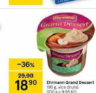 Tesco Ehrmann grand dessert nabídka