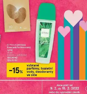 Tesco C-thru luminous emerald parfémovaný sprej nabídka