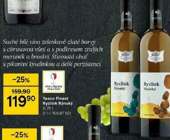 Tesco Tesco finest ryzlink rýnský nabídka