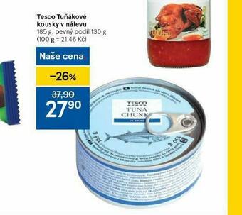 Tesco Tesco tuňákové kousky v nálevu nabídka