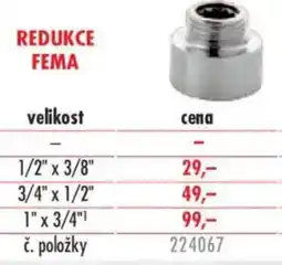 Uni Hobby Redukce fema nabídka