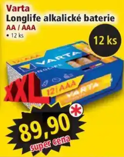 Norma Varta Longlife alkalické baterie AA / AAA nabídka