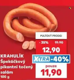 Kaufland Krahulík špekáčkový pikantní točený salám nabídka