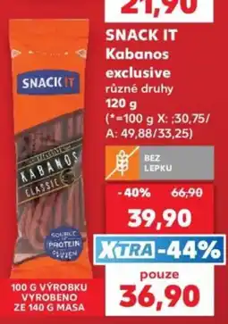 Kaufland Snack it kabanos exclusive nabídka