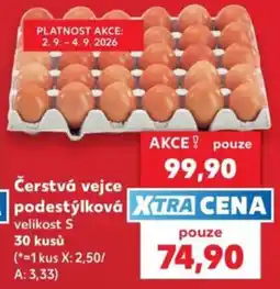 Kaufland Čerstvá vejce podestýlková nabídka