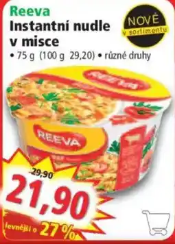 Norma Reeva instantní nudle v misce nabídka