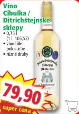Norma Cibulka Ditrichštejnské sklepy nabídka