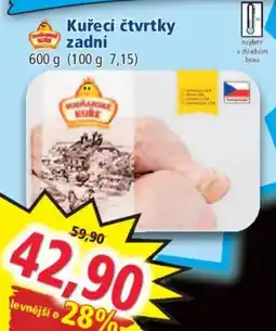 Norma Vodňanské kuře kuřecí čtvrtky zadní nabídka