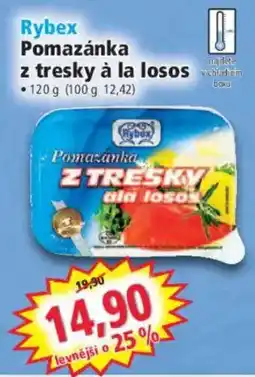 Norma RybeX pomazánka z tresky a la losos nabídka