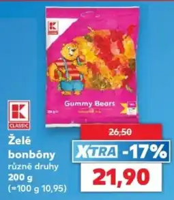 Kaufland K Classic želé bonbóny různé druhy nabídka