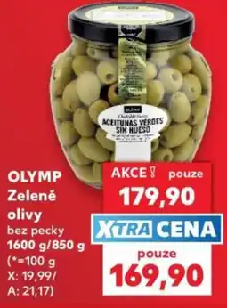 Kaufland Olymp zelené olivy bez pecky nabídka