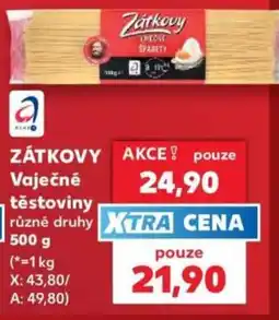 Kaufland Zátkovy vajecné těstoviny nabídka
