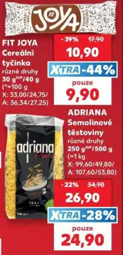 Kaufland Fit Joya cereální tyčinka nabídka