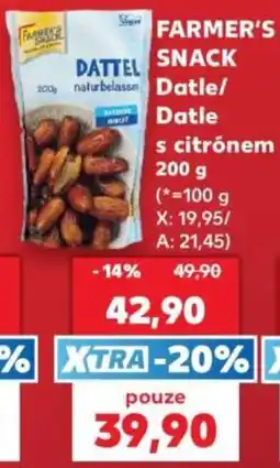 Kaufland Farmer's snack datle s citrónem nabídka