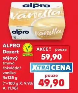 Kaufland Alpro dezert sójový tmavá čokoláda/ vanilka nabídka