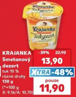 Kaufland Krajanka smetanový dezert nabídka