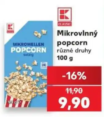 Kaufland K Classic mikrovlnný popcorn nabídka