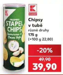 Kaufland K Classic chipsy v tubě nabídka