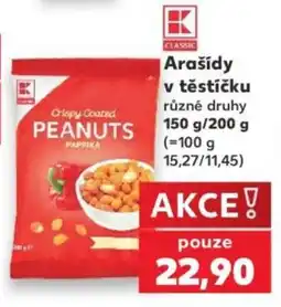 Kaufland K Classic arašidy v těstíčku nabídka