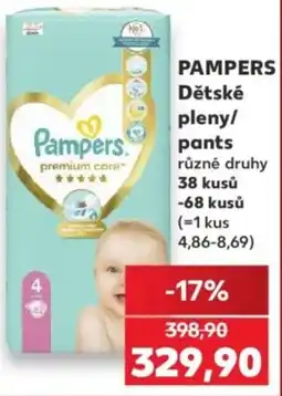 Kaufland Pampers dětské pleny/pants nabídka