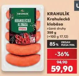 Kaufland Krahulík krahulecká klobása nabídka