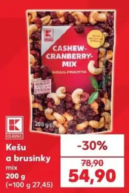 Kaufland K Classic kešu a brusinky mix nabídka