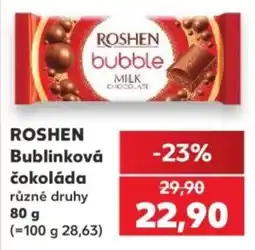 Kaufland Roshen bublinková čokoláda nabídka