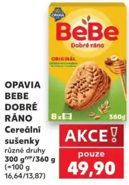Kaufland Opavia bebe dobré ráno cereální sušenky nabídka