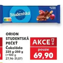 Kaufland Orion studentská pečet čokoláda nabídka
