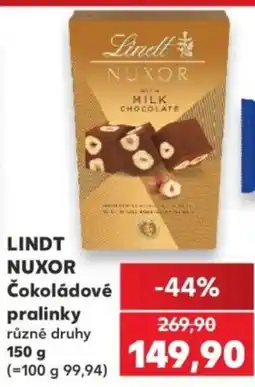 Kaufland Lindt nuxor čokoládové pralinky nabídka