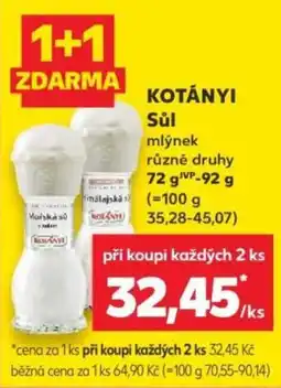 Kaufland Kotányi sůl mlýnek nabídka