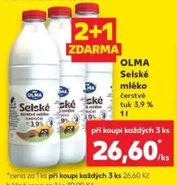 Kaufland Olma Selské mléko nabídka