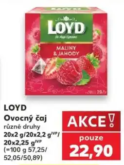 Kaufland Loyd ovocný čaj nabídka