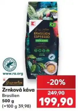 Kaufland Gold Edition zrnková káva Brasilen nabídka