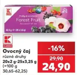 Kaufland K Classic ovocný čaj různé druhy nabídka