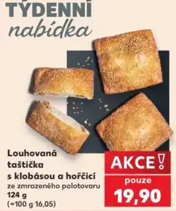 Kaufland Louhovaná taštička s klobásou a hořčicí nabídka