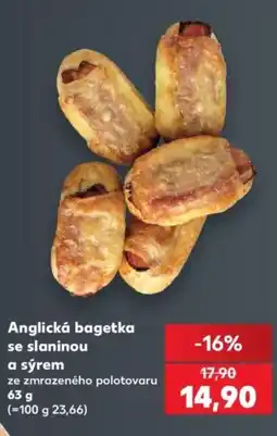 Kaufland Anglická bagetka se slaninou a sýrem nabídka