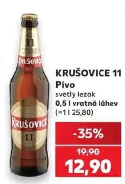 Kaufland Krušovice 11 Pivo světlý ležák nabídka