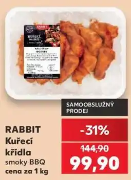 Kaufland Rabbit kuřecí křídla smoky bbq nabídka
