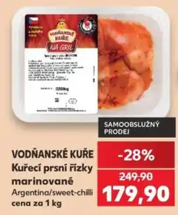 Kaufland Vodňanské kuře kuřecí prsní řízky marinované argentina/sweet-chili nabídka