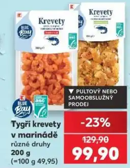 Kaufland Blue Bay tygří krevety v marinádě nabídka