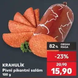 Kaufland Krahlík pivní pikantní salám nabídka