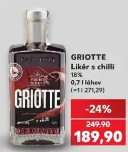 Kaufland Griotte likér s chilli nabídka