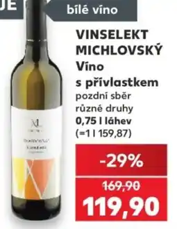 Kaufland Vinselekt michlovský vino nabídka
